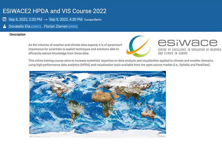 Training on High Performance Data Analytics and Visualisation in September 2022