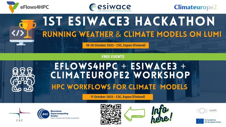 Running weather and climate models on LUMI - 1st ESiWACE3 Hackathon