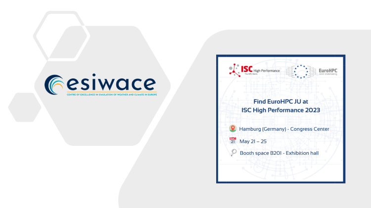 ESiWACE3 at the ISC23  under the umbrella of the EuroHPC JU booth