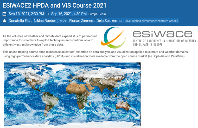 HPDA & Visualisation training 2021 successfully completed