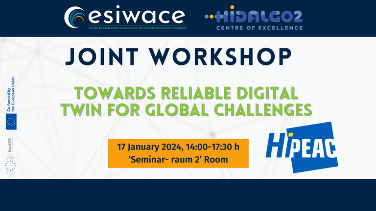 Joint workshop on digital twins | ESiWACE3 & HiDALGO2 - HiPEAC Conference 2024